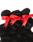 machine weft body wave natural black human hair bundles