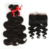 qvr body wave natural black human hair bundles with 360 lace frontal hair weave