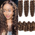 qvr brown piano highlight deep wave human hair bundles