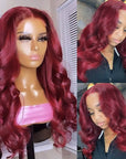 deep burgundy human hair wigs for black women