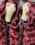 luxurious 30 inch human hair lace wigs with 99j color