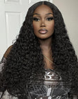 glueless human hair wigs with flowy bohemian curls, perfect for natural looks