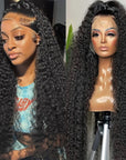 natural-looking jerry curly wear and go wig with HD lace