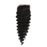 qvr deep wave natural black virgin human hair with 4x4 lace closure