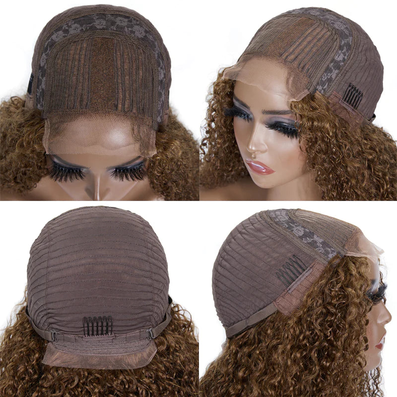 glueless wigs, 180% density, offering a voluminous, deep wave texture.