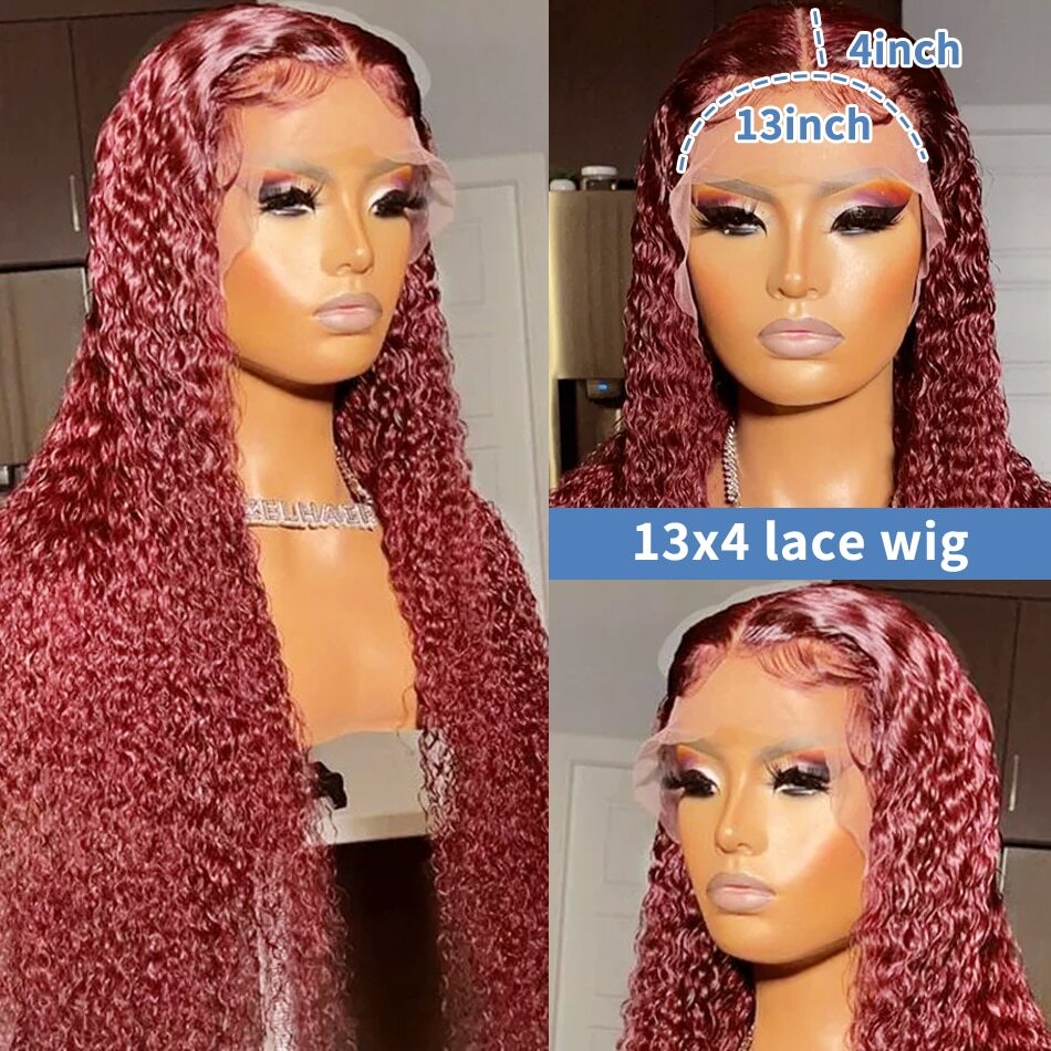 remy human hair glueless wigs in deep wave with pre-plucked hairline