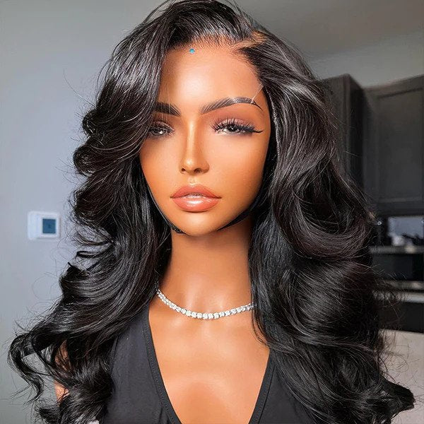 real glueless body wave hd lace wigs human hair for natural look