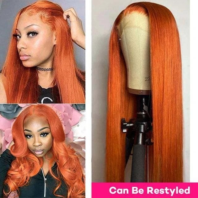 human hair lace wigs orange highlight for black beauty vibes
