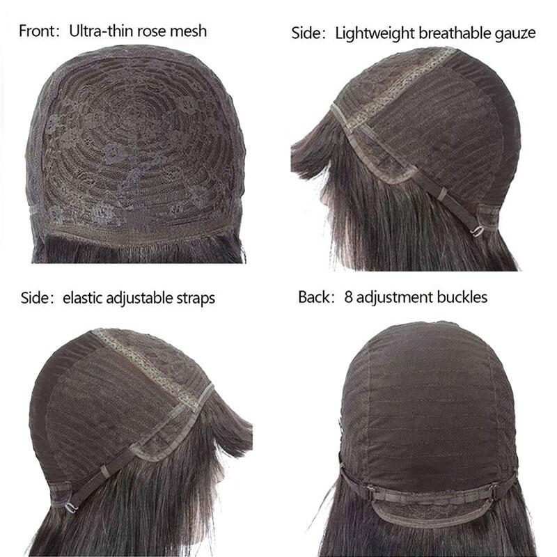 QVR 12A Grade Kinky Curly Wig Brazilian Human Hair Wigs With Bangs Full Machine Made Fringe Wigs