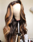 soft body wave qvr wigs with natural balayage highlights