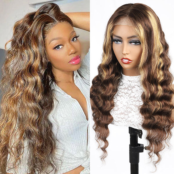 human hair wigs for black women with loose deep waves