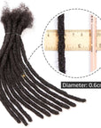 the size of qvr human hair locs