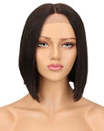 glueless 10" human hair bob wigs for easy wear