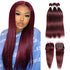 qvr 99j body silky straight human hair bundles with frontal closure brazilian human hair weave