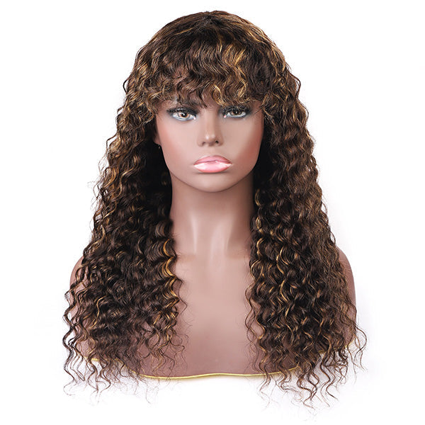 glueless wigs for deep wave texture with no lace, perfect for black women