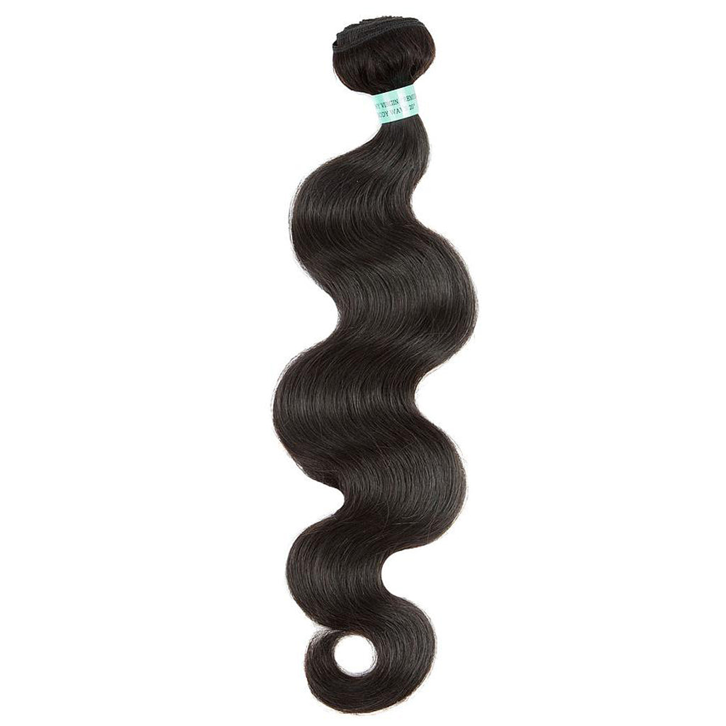 tangle free body wave natural black human hair bundles 1pc
