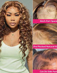 qvr wigs loose deep with highlights and 4x4 lace closure