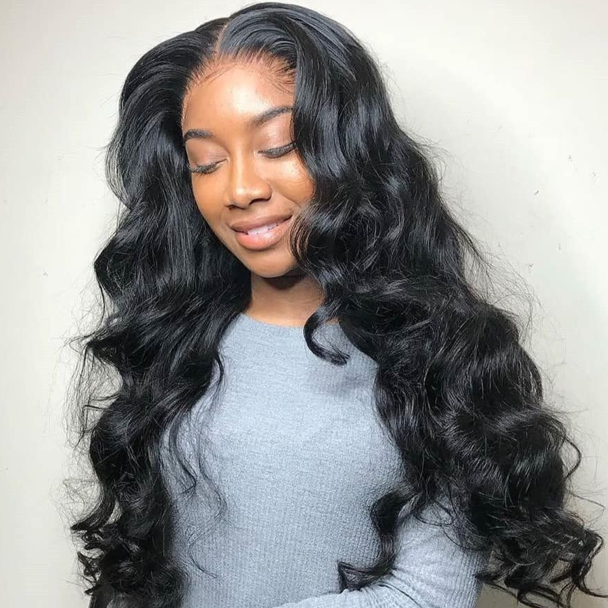 qvr wigs natural black loose wave everyday look