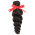 qvr natural black loose wave human hair bundles 1pc