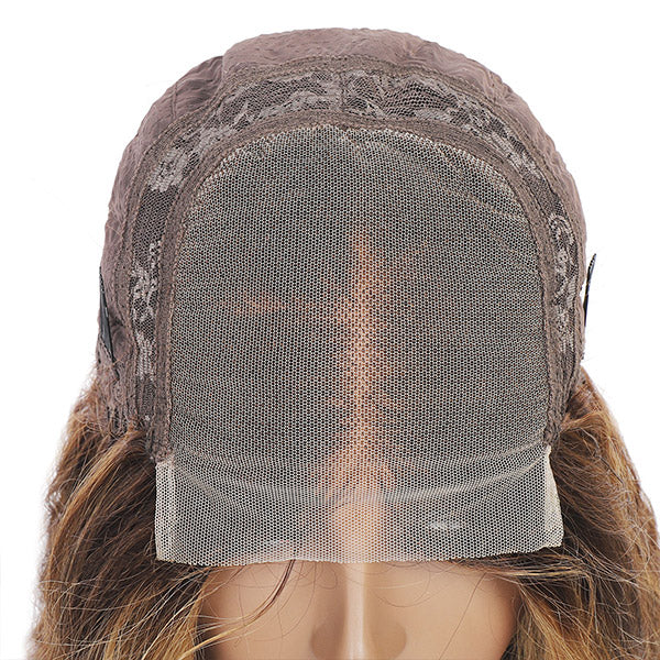 Highlight Wigs Loose Deep 4*4 Lace Closure Wigs Human Hair Wigs with Highlights HD Transparent Lace Wig