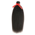 qvr natural black kinky straight human hair bundles 1pc