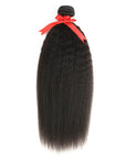 qvr natural black kinky straight human hair bundles 1pc