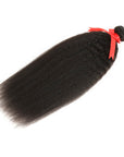 natural black kinky straight human hair bundles 1pc