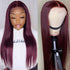 qvr glueless wigs red wine 99j color