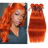 qvr ginger orange silky straight human hair bundles