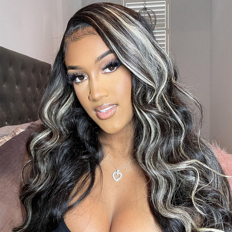 qvr hd lace wigs 4x4 lace frontal platinum blonde wig for black women