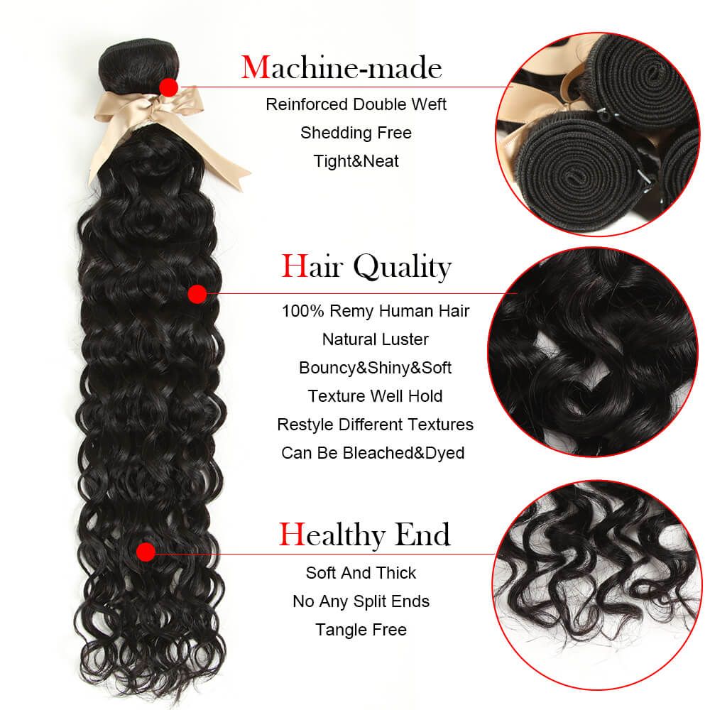 advantages of qvr natural black water wave human hair bundles