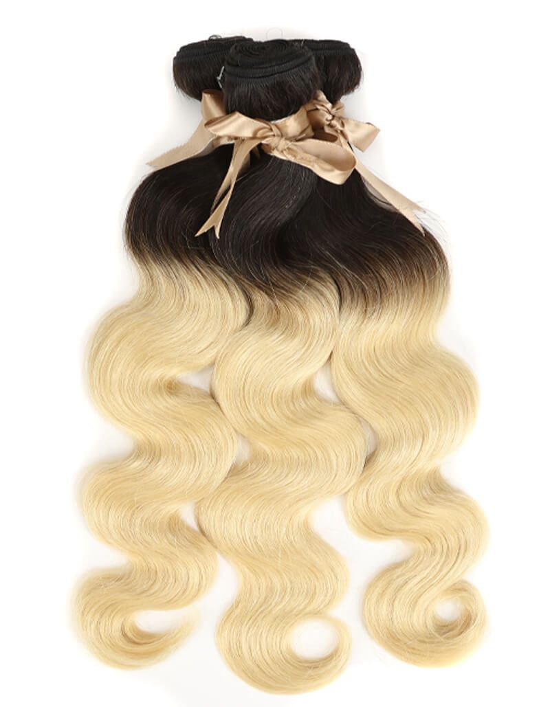wavy body wave t1b/613 human hair bundles