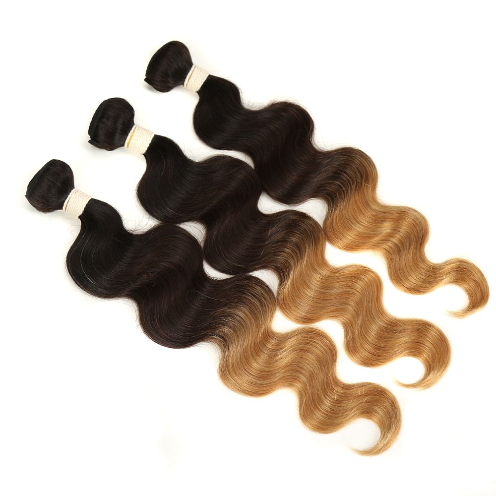 body wave t1b/4/27 ombred human hair bundles