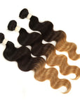 body wave t1b/4/27 ombred human hair bundles