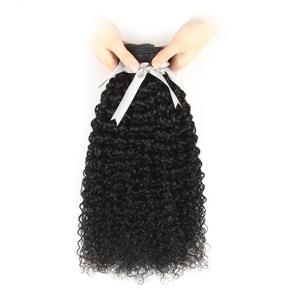 tangle free jerry curly natural black human hair bundles