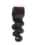 qvr natural black body wave human hair with closure