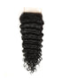 qvr natural black deep wave human hair with closure
