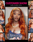 vibrant ginger blonde human hair wigs for black women