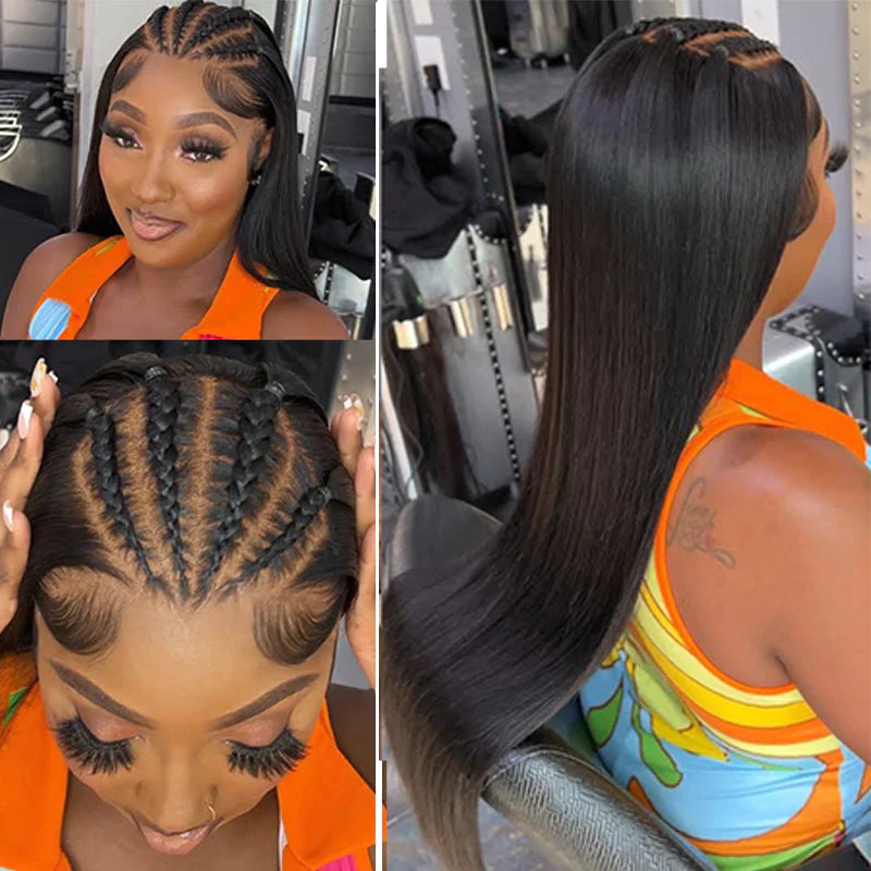 qvr hd lace wigs 13x6 straight virgin human hair wig for black women