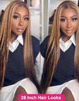 ombre honey blonde silky straight human hair bundles