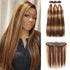 qvr highlight silky straight human hair bundles with hd lace frontal closure hair