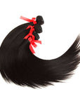 machine weft unprocessed silky straight natural black human hair bundles