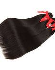 qvr brazilian remy hair human hair bundles silky straight natural black color
