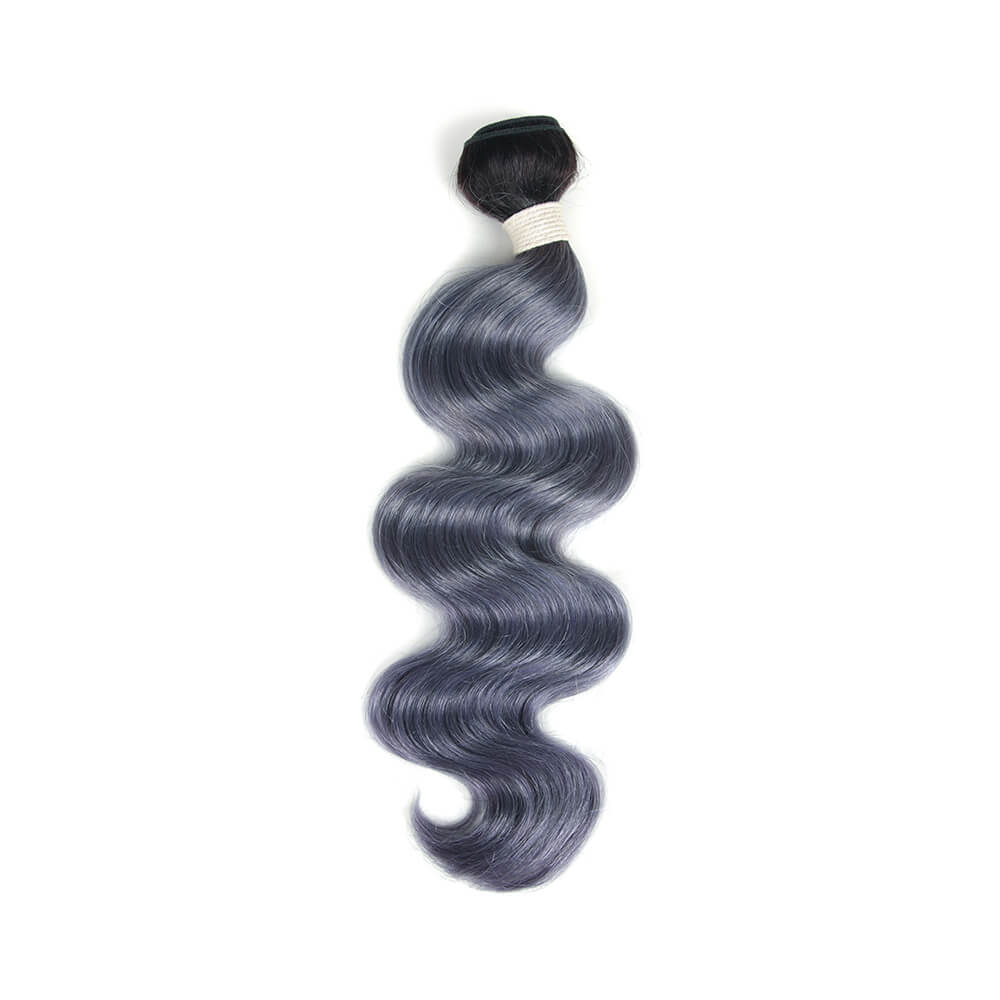 qvr ombre haze blue body wave virgin human hair bundles 1pc